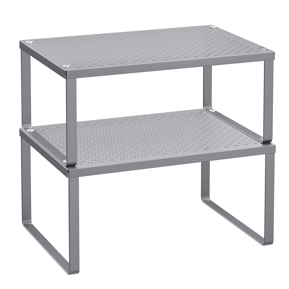 SONGMICS Stackable Cupboard Shelves – Set of 2