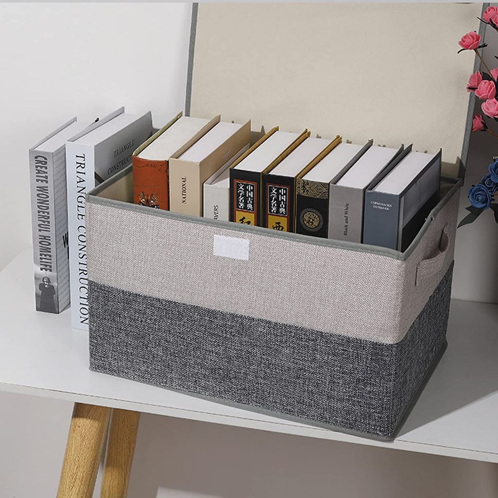 Foldable Fabric Storage Boxes with Lids – 29 L, 2 Pack