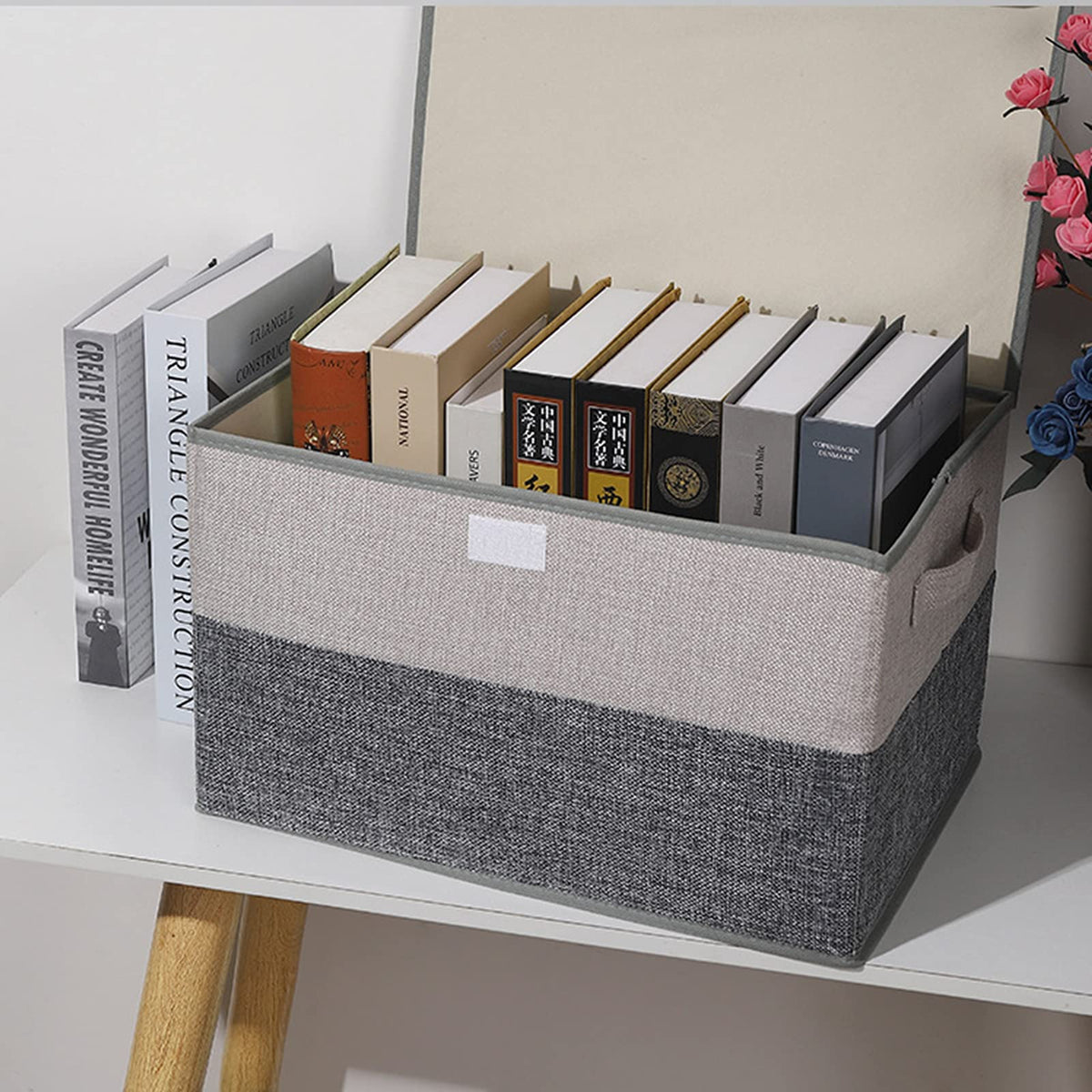 Foldable Fabric Storage Boxes with Lids – 29 L, 2 Pack