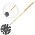 Perforated Pizza Turning Peel – Detachable Long Handle