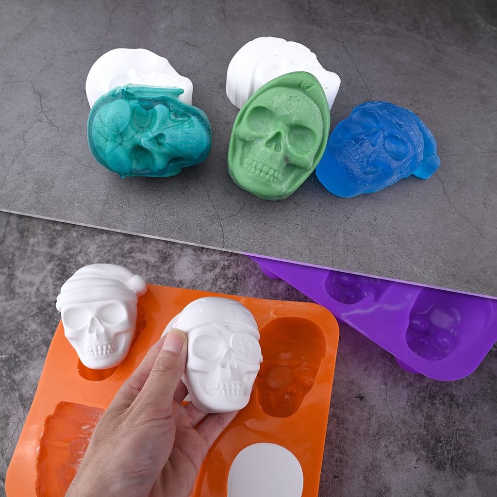 Silicone Skull Cake Pan – 2 Pack, 6 Cavity Moulds – view 5