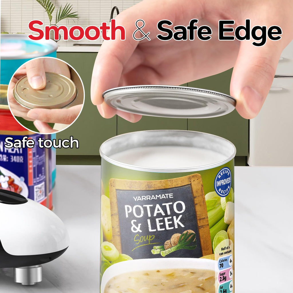 Rechargeable Electric Can Opener – Smooth Edge, One Touch