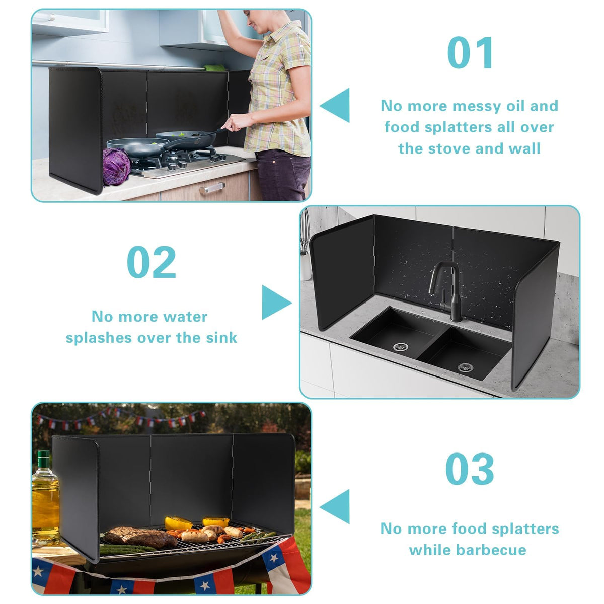 Foldable Stove Splash Guard – Anti-Splatter Shield