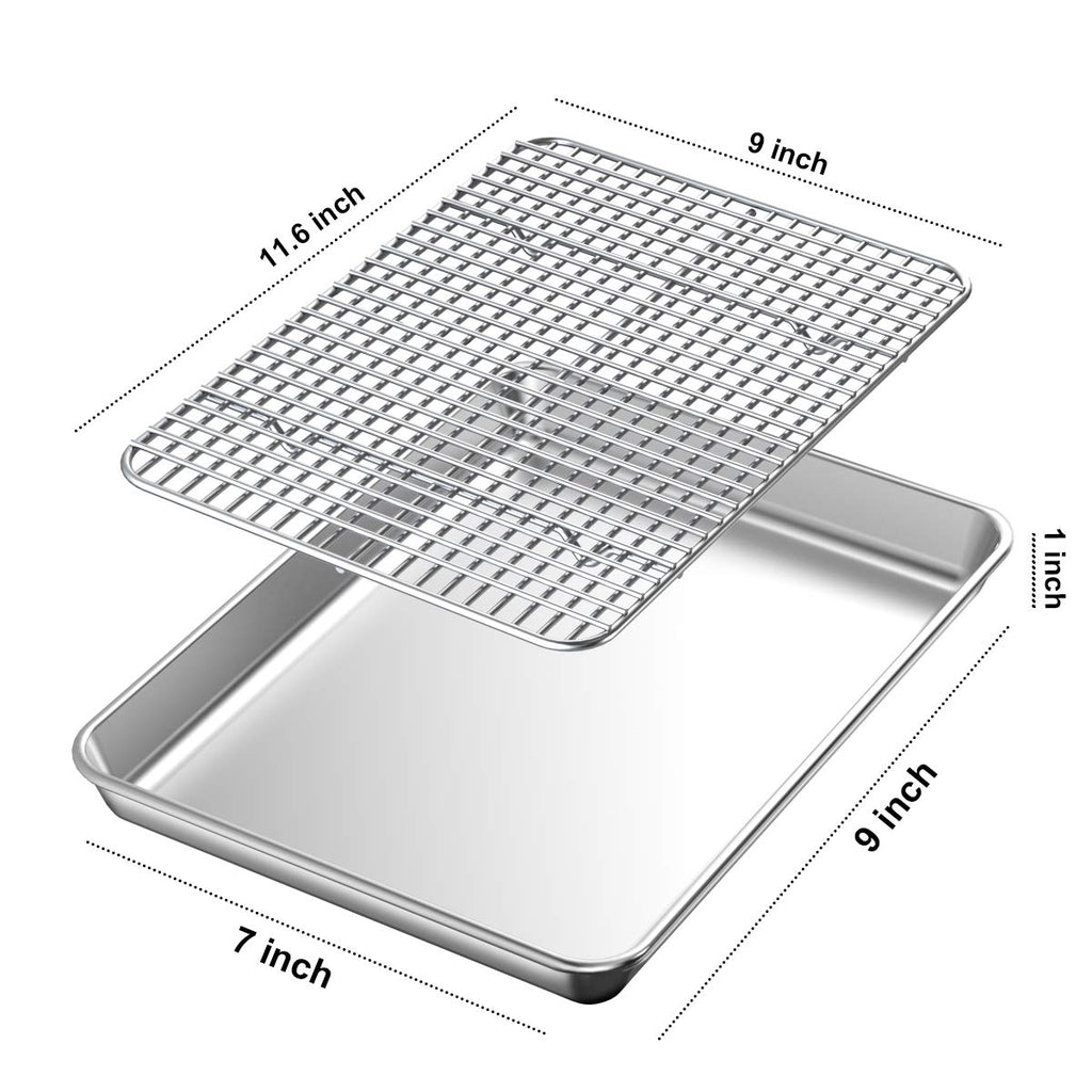 Stainless Steel Baking Tray & Cooling Rack Set