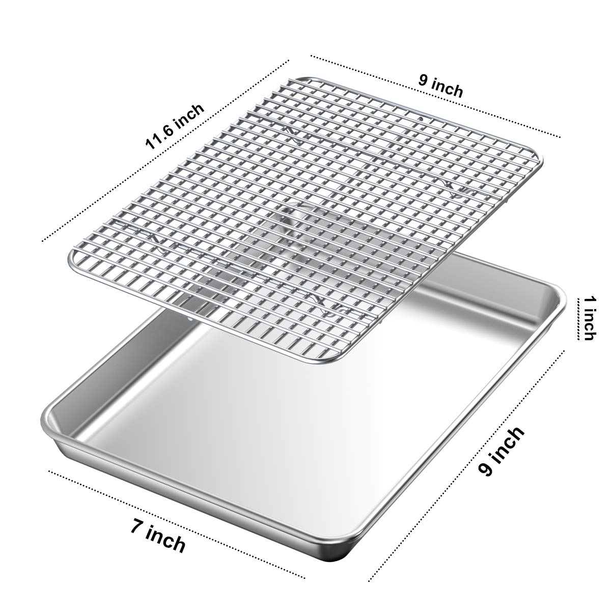 Stainless Steel Baking Tray & Cooling Rack Set