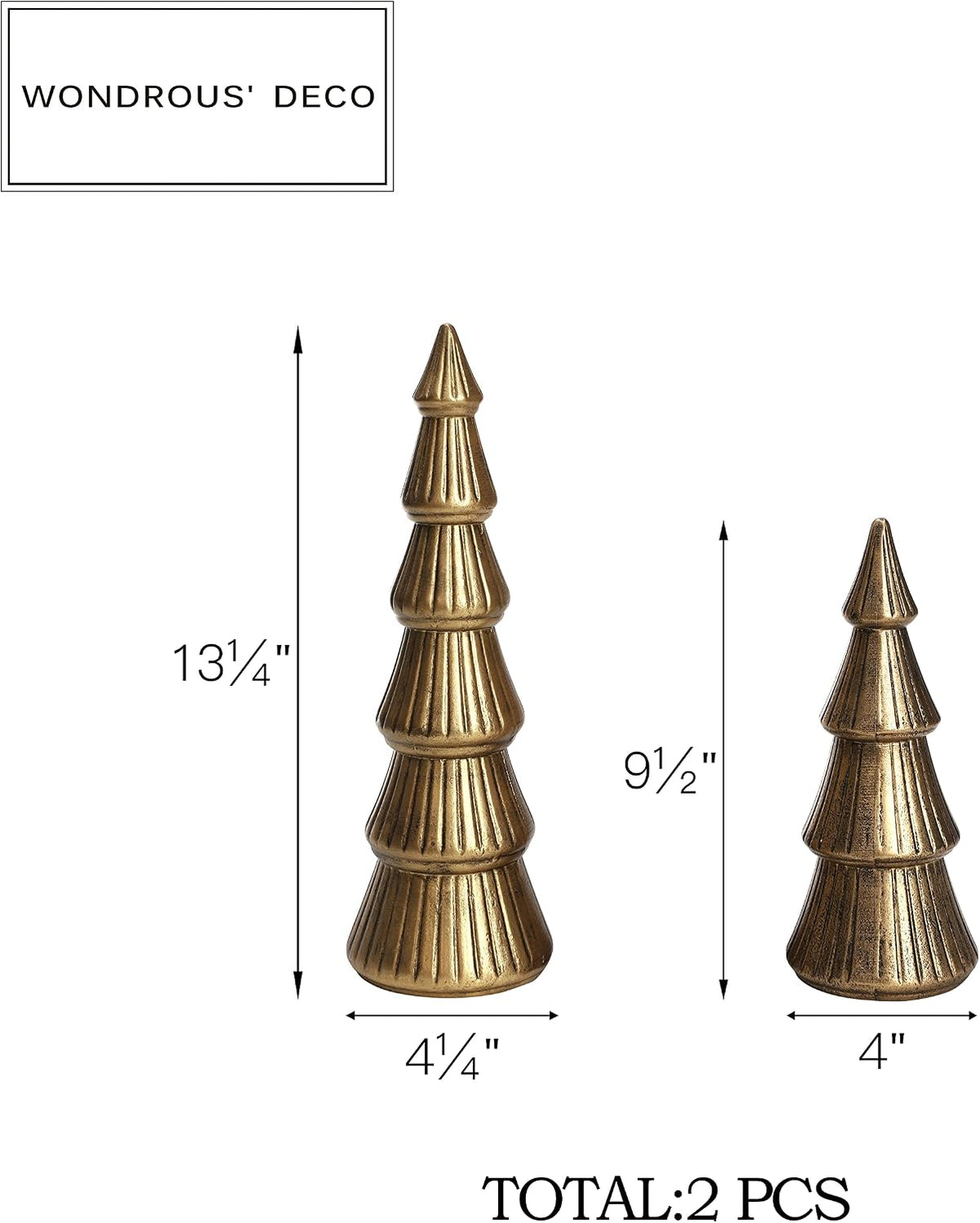 Wooden Christmas Tree Figurines – Tabletop Set – view 6