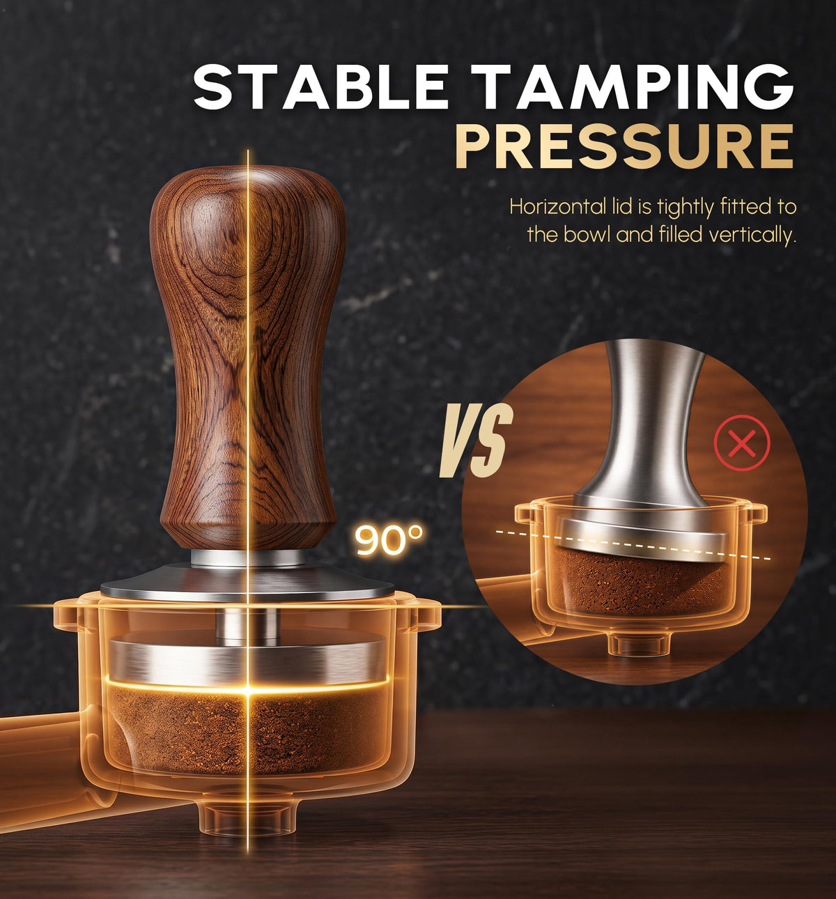 Spring-Loaded Calibrated Espresso Tamper – 30 lb