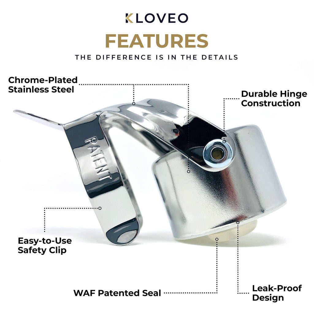 KLOVEO Champagne Stopper – Made in Italy