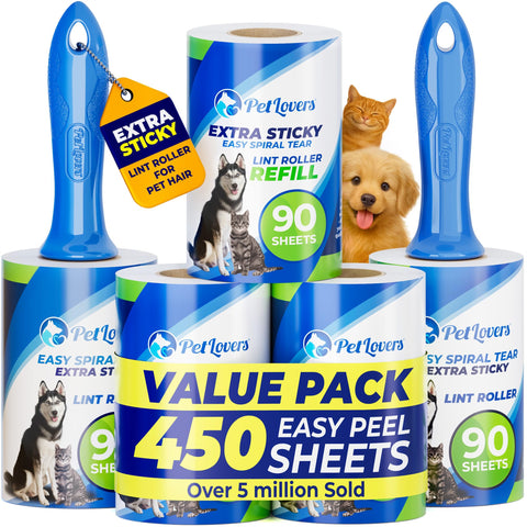 Extra Sticky Lint Roller Value Set for Pet Hair