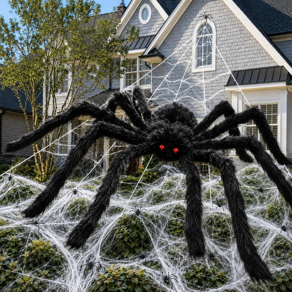 Giant Spider Web with 1.5 m Spider – Halloween Decoration