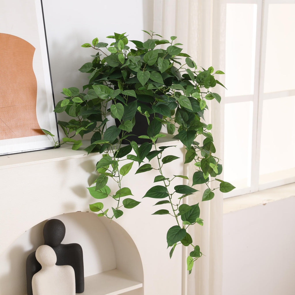 Artificial Pothos Plant in Black Pot – 75 cm