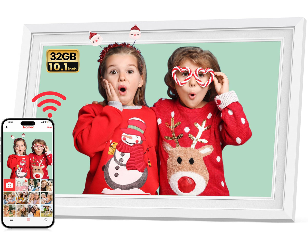 10.1" WiFi Digital Photo Frame with Frameo App