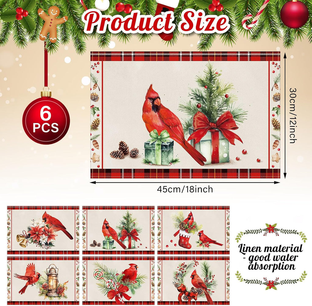 Christmas Placemats – Set of 6 Washable – view 2