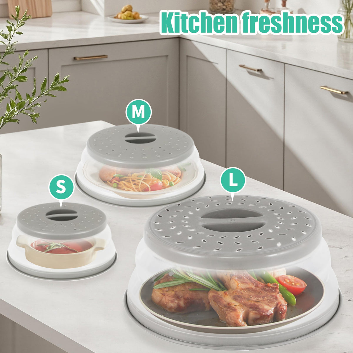 Collapsible Microwave Food Covers – 3 Sizes