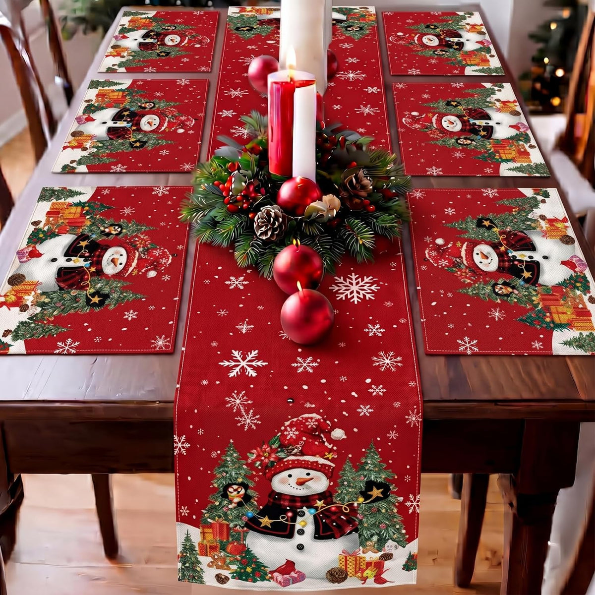 Christmas Table Runner & Placemats Set – 7 Piece – view 11