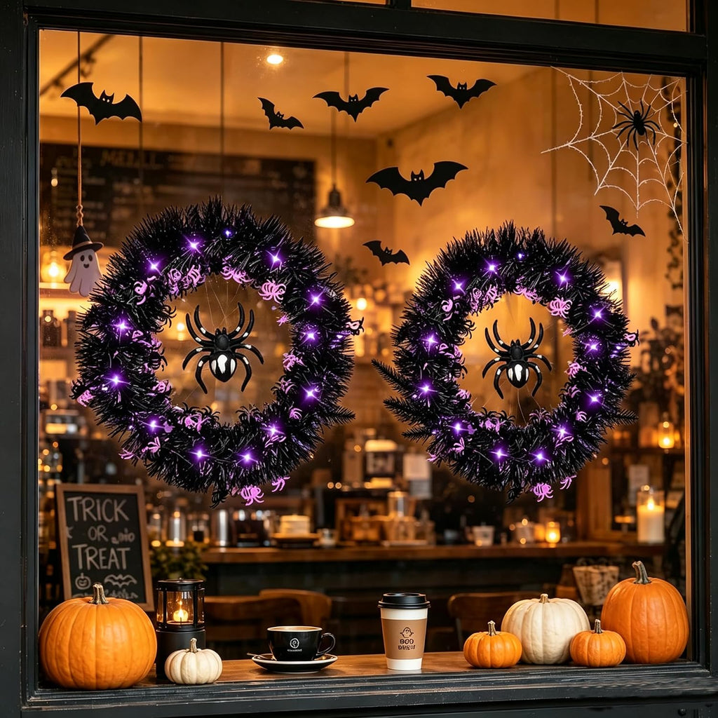 Spider Halloween Wreath – 35 cm Front Door Wreath – view 7