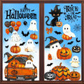 Halloween Window Clings – 134 Piece Sticker Set