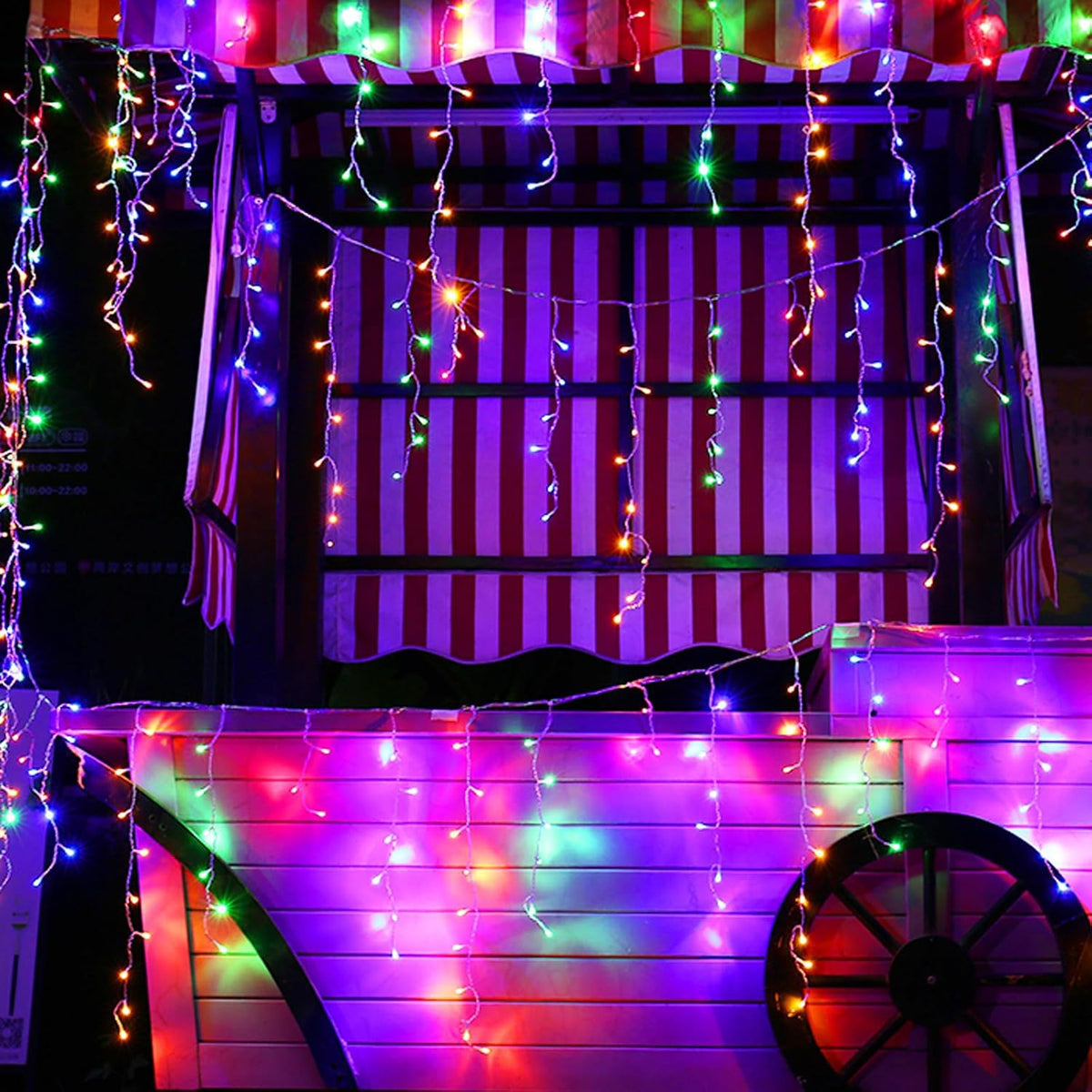 Solar Christmas Icicle Lights – 8 Modes – view 8