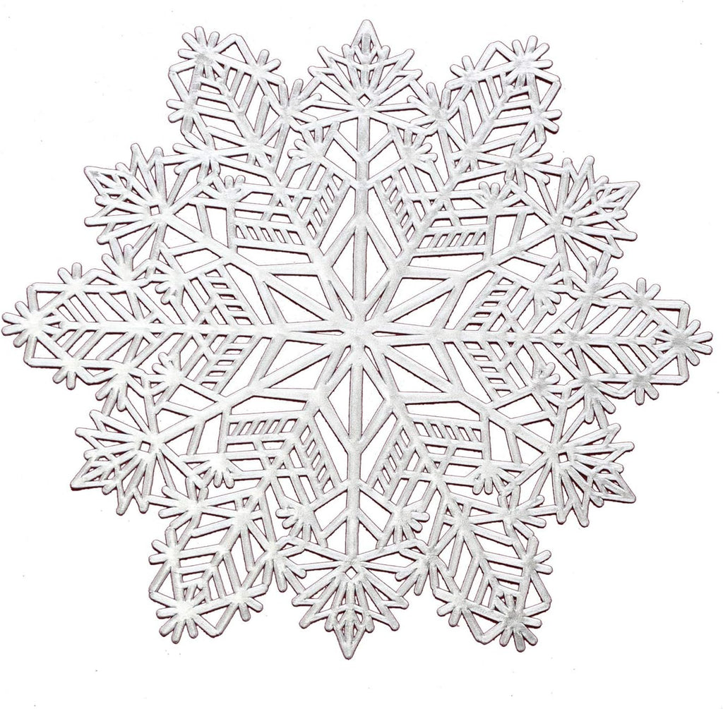 Silver Snowflake Vinyl Placemats – Set of 6