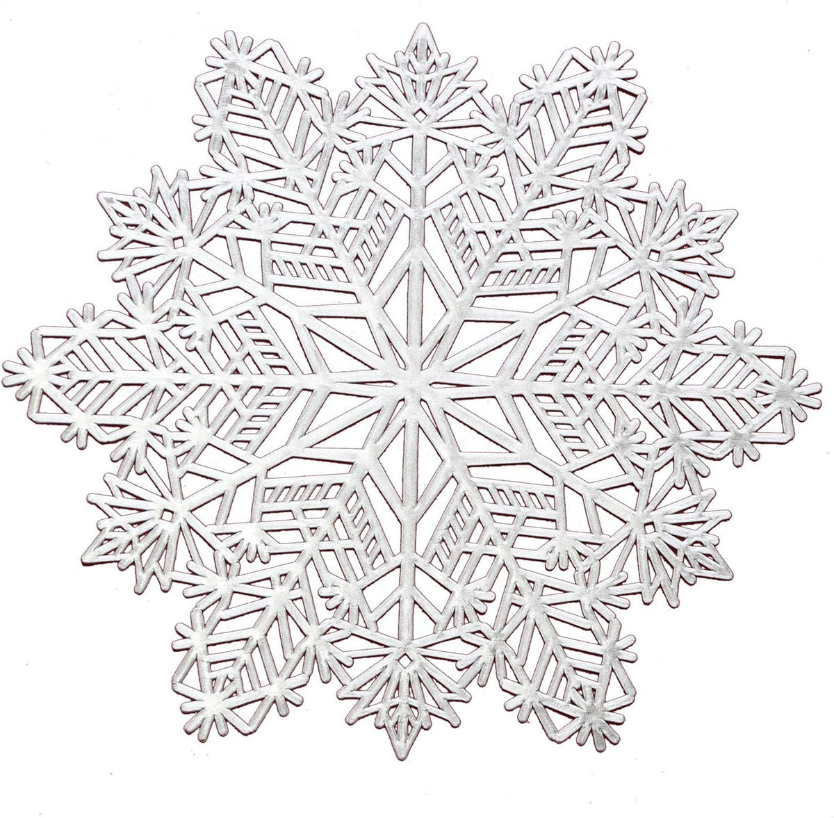 Silver Snowflake Vinyl Placemats – Set of 6