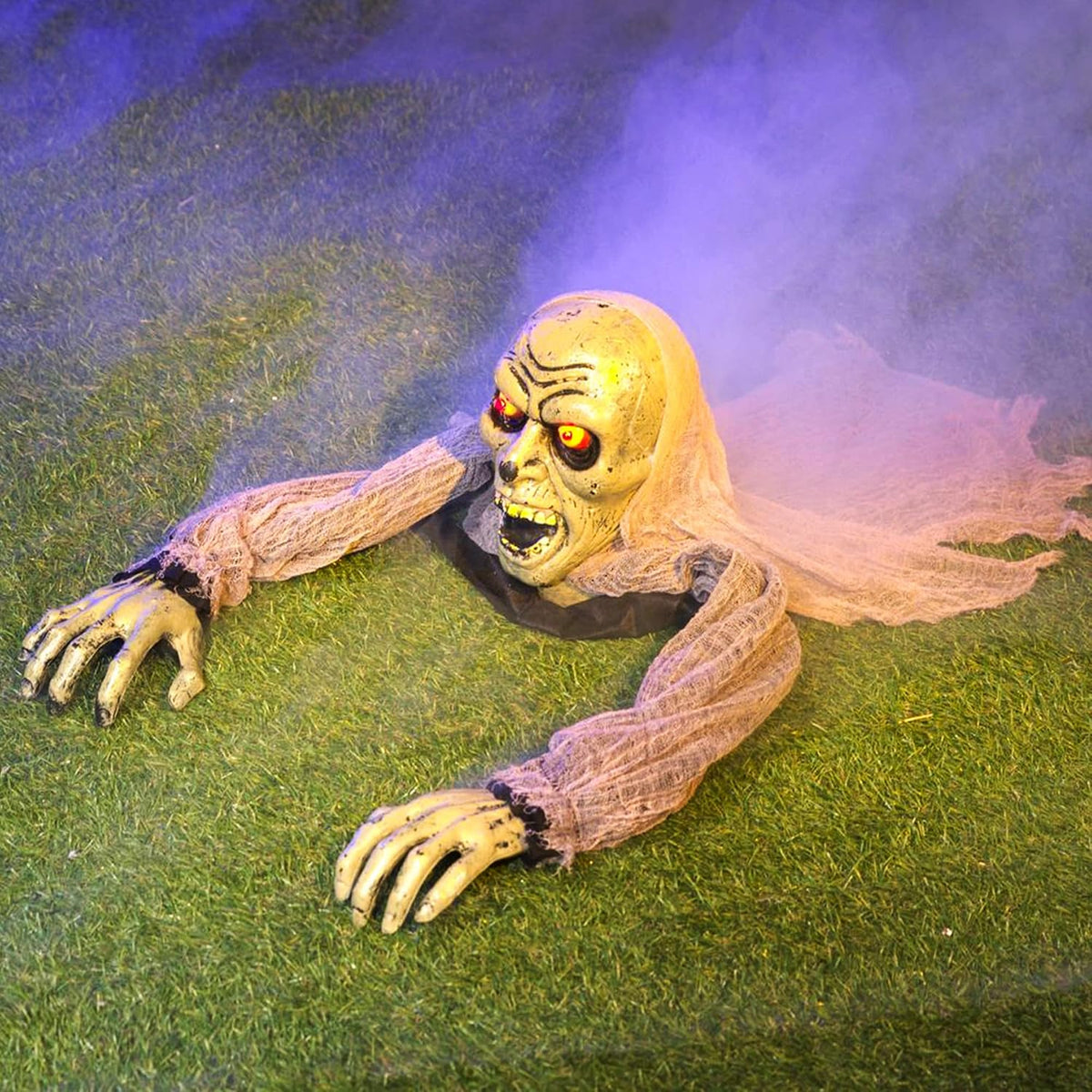 Light-Up Zombie Groundbreaker with Sound – Halloween Yard Prop – view 8