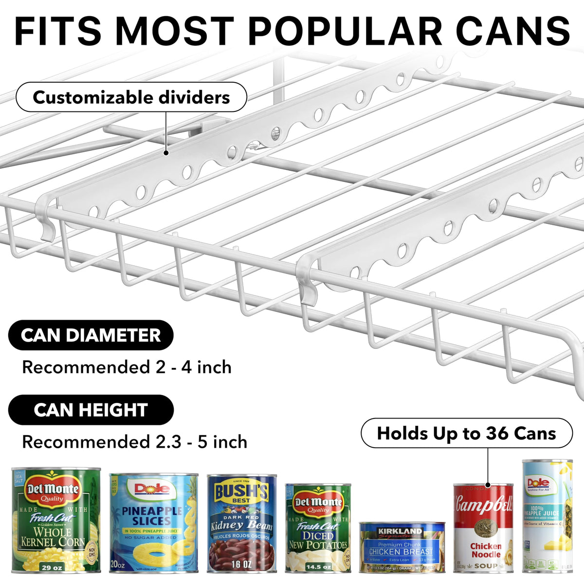 Stackable 3-Tier Can Rack Organiser – Holds 36 Cans