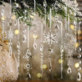 Acrylic Snowflake & Icicle Ornaments – 18 to 32 Piece Sets