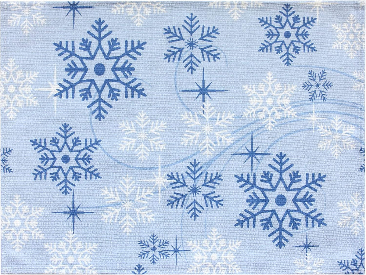 Silver Snowflake Vinyl Placemats – Set of 6 – view 10