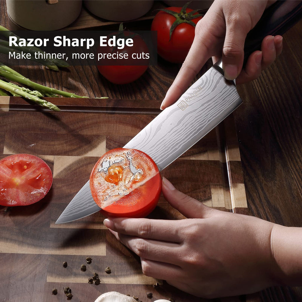 PAUDIN High-Carbon Kitchen Knives – Chef, Santoku, Bread & More