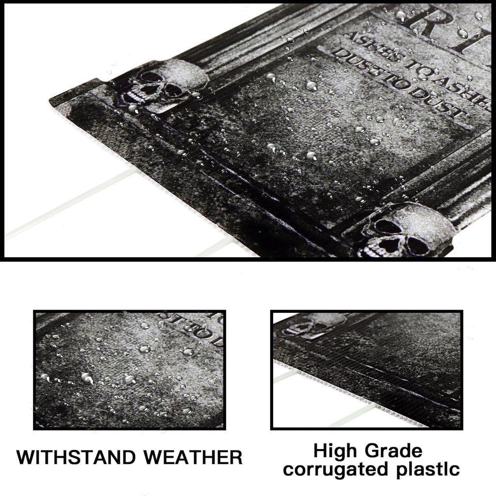 Large Graveyard Tombstones – 6 Piece Halloween Yard Signs – view 5