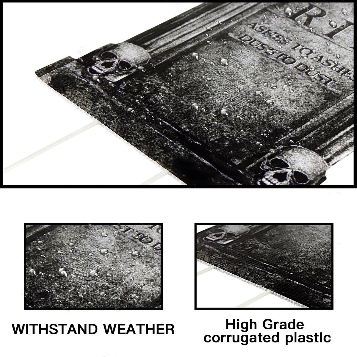 Large Graveyard Tombstones – 6 Piece Halloween Yard Signs – view 5