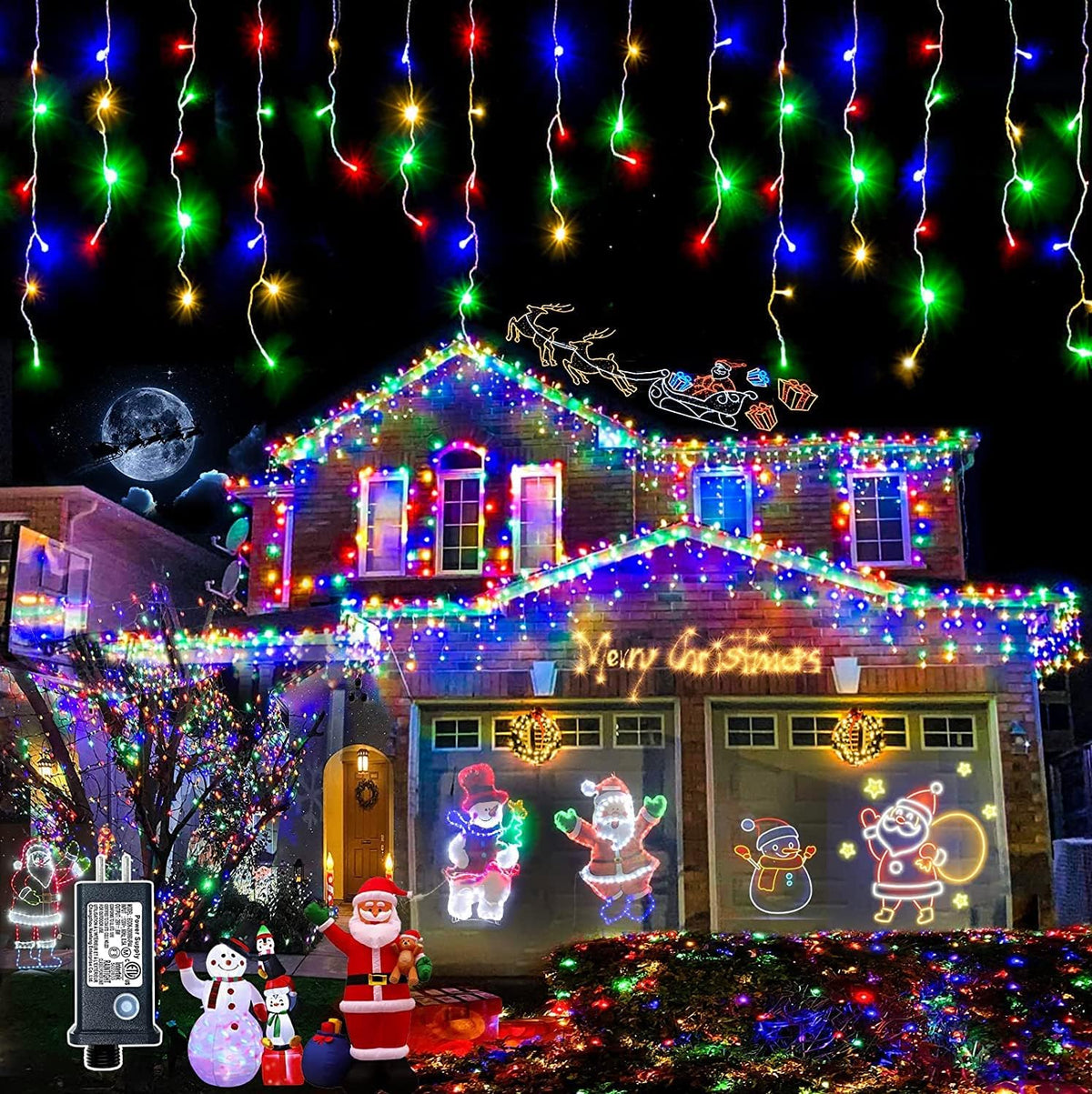 Curtain Fairy Lights – 400 LED, 8 Modes – view 8
