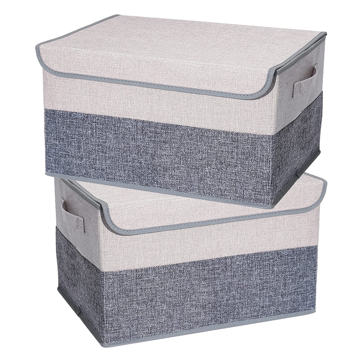 Foldable Fabric Storage Boxes with Lids – 29 L, 2 Pack