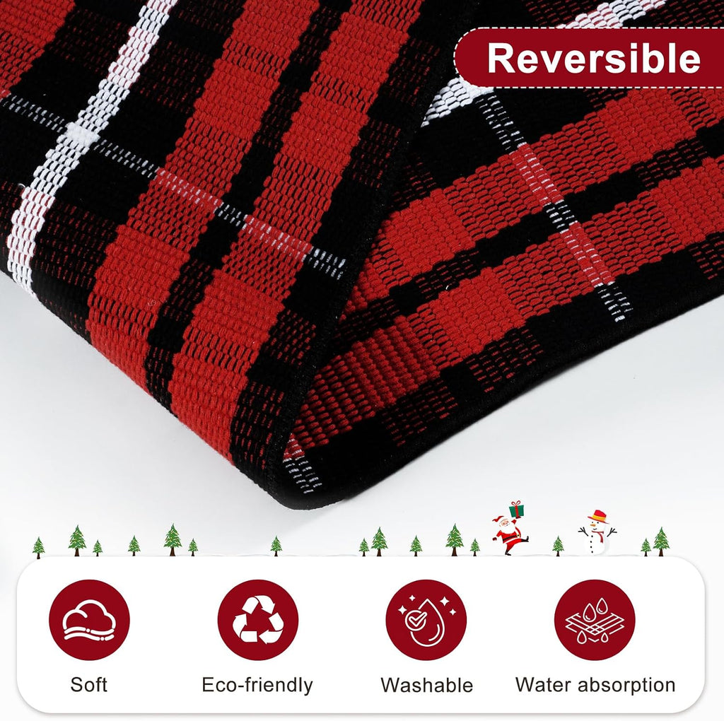 Buffalo Plaid Christmas Door Mat & Runner – view 6
