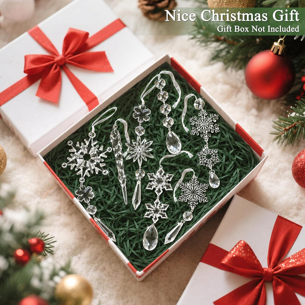 Acrylic Snowflake & Icicle Ornaments – 18 to 32 Piece Sets – view 5