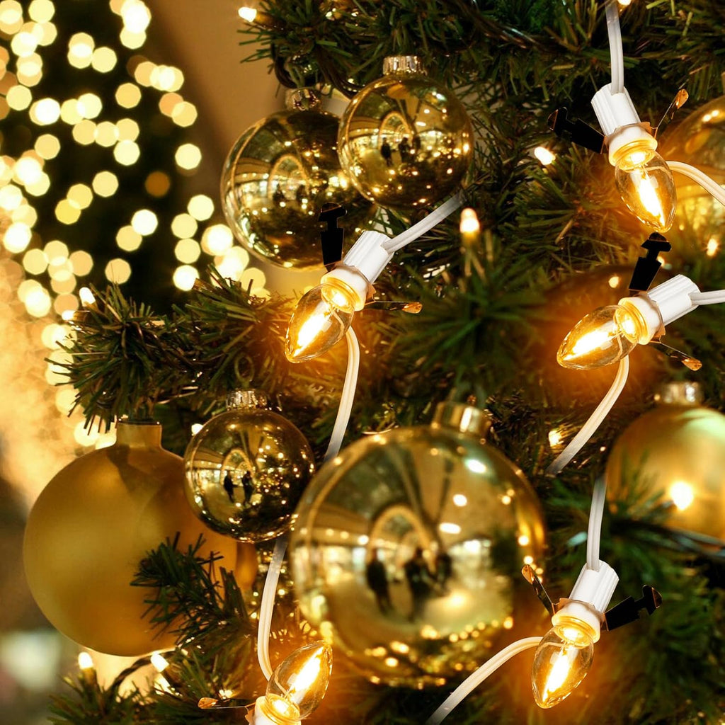 Christmas Village Lights – LED Bulb Cord with Clips – view 5