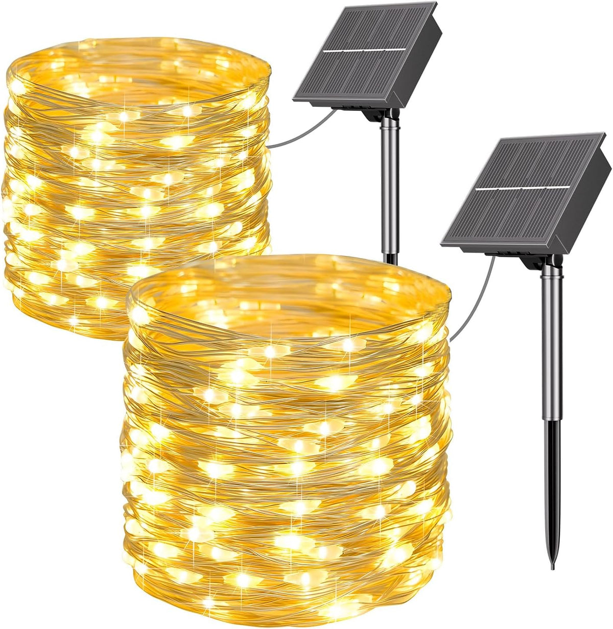 Solar Copper Wire Christmas Lights – 200 LED – view 7