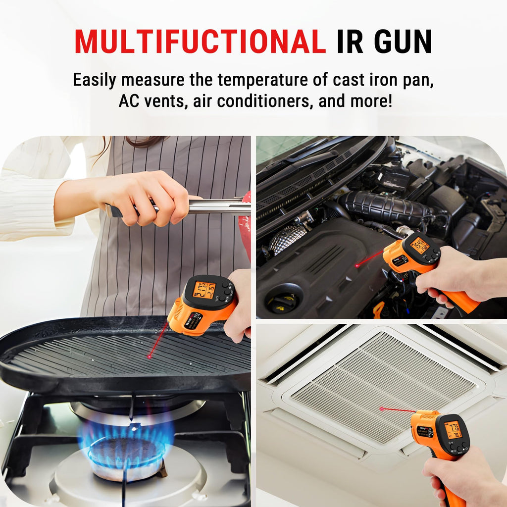 TempPro Infrared Thermometer Gun for Cooking & Home