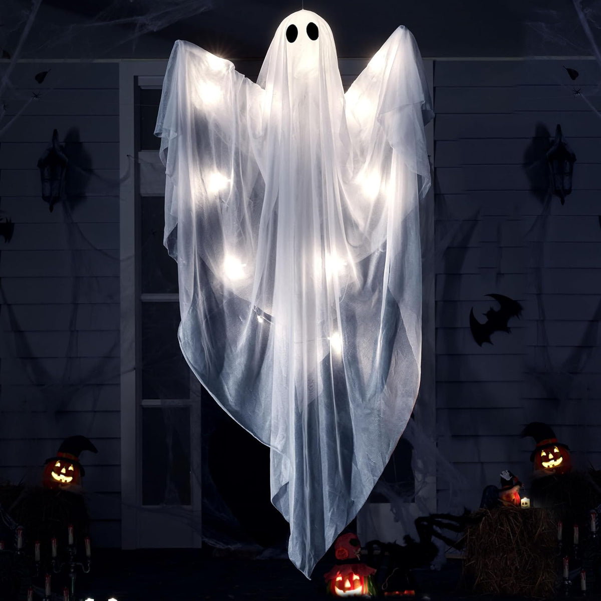 Light-Up Hanging Ghost – 120 cm Halloween Decoration – view 9