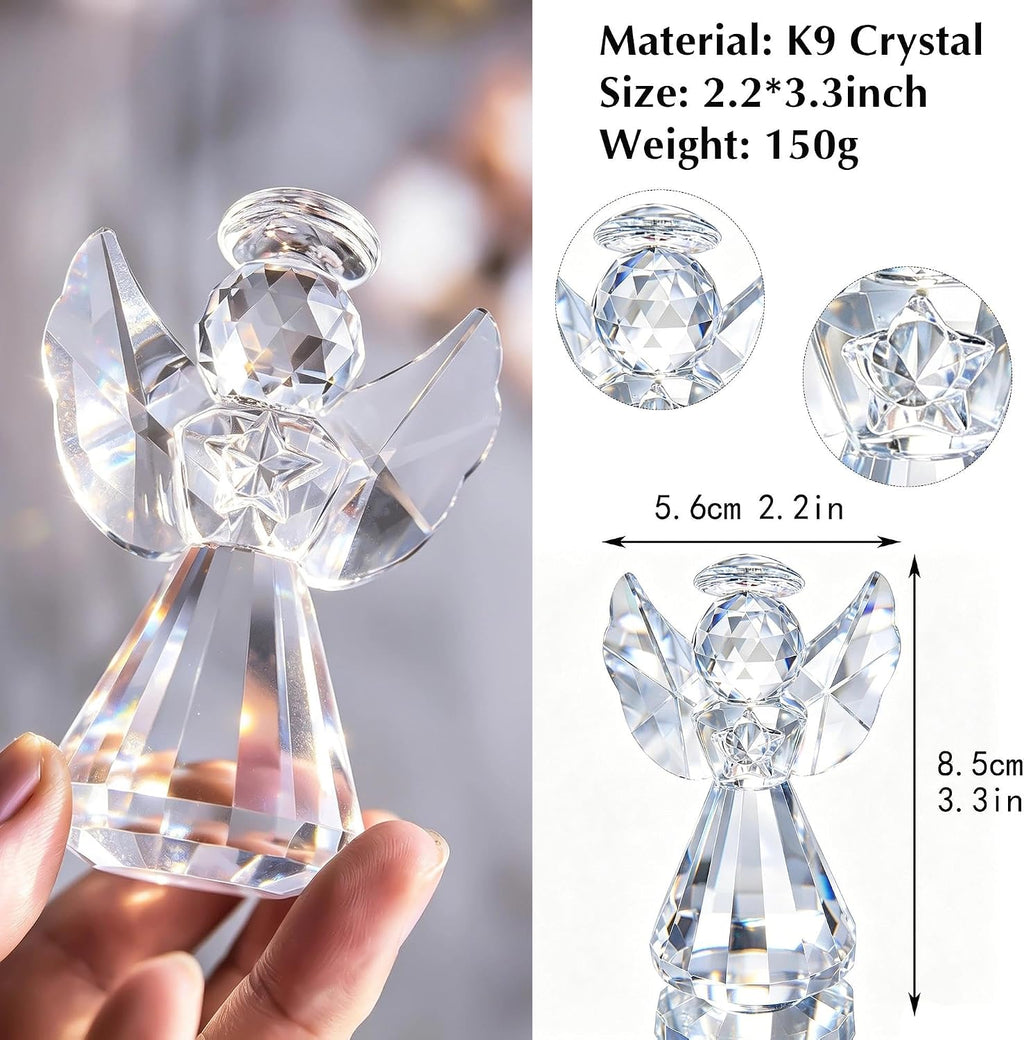 Crystal Glass Angel Figurine – 8.5 cm – view 2