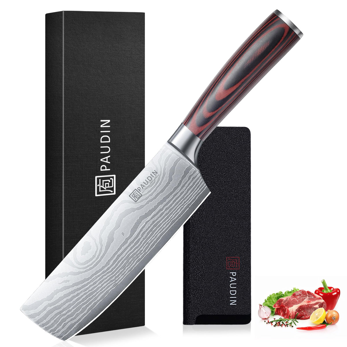 PAUDIN High-Carbon Kitchen Knives – Chef, Santoku, Bread & More