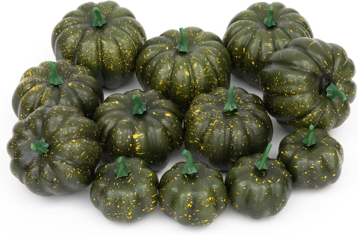 Mini Artificial Pumpkins – 12 Pack – view 9