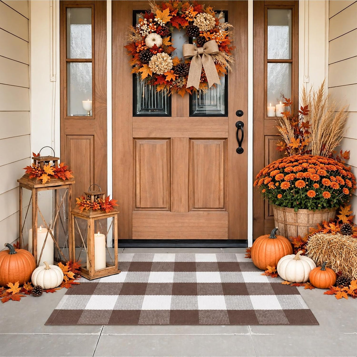 Buffalo Plaid Christmas Door Mat & Runner – view 9