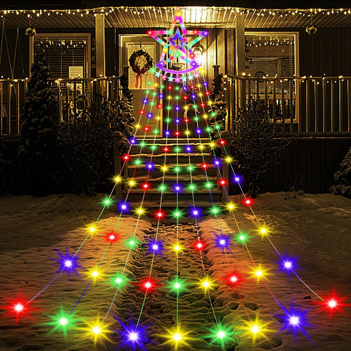 Waterfall Christmas String Lights – 360 LED – view 6