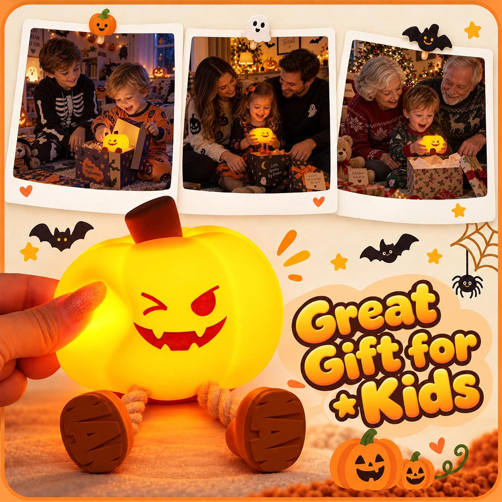 Pumpkin Night Light for Kids – Halloween & Autumn Decor – view 3