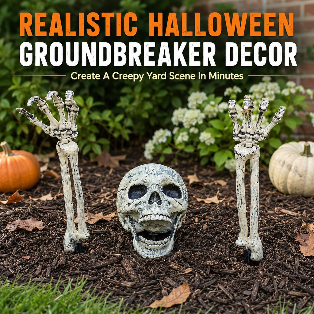 Realistic Skeleton Lawn Stakes – Halloween Yard Decoration – view 3