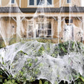 Stretchy Halloween Spider Web Decoration with Fake Spiders