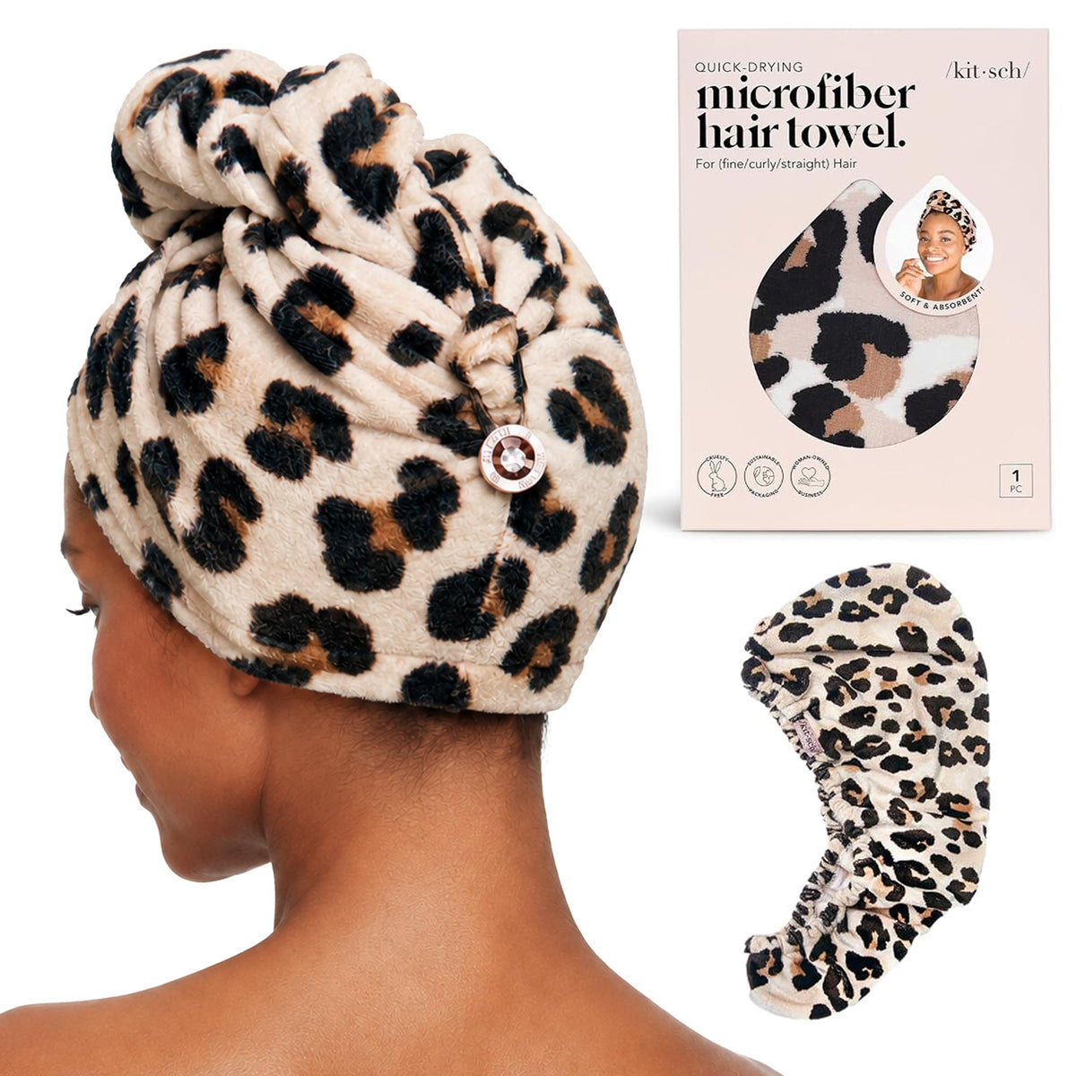 Kitsch Microfibre Hair Towel Wrap