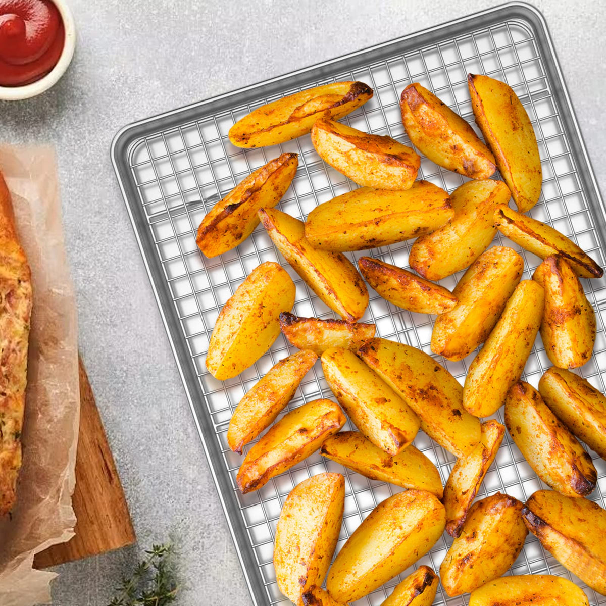 Stainless Steel Baking Tray & Cooling Rack Set