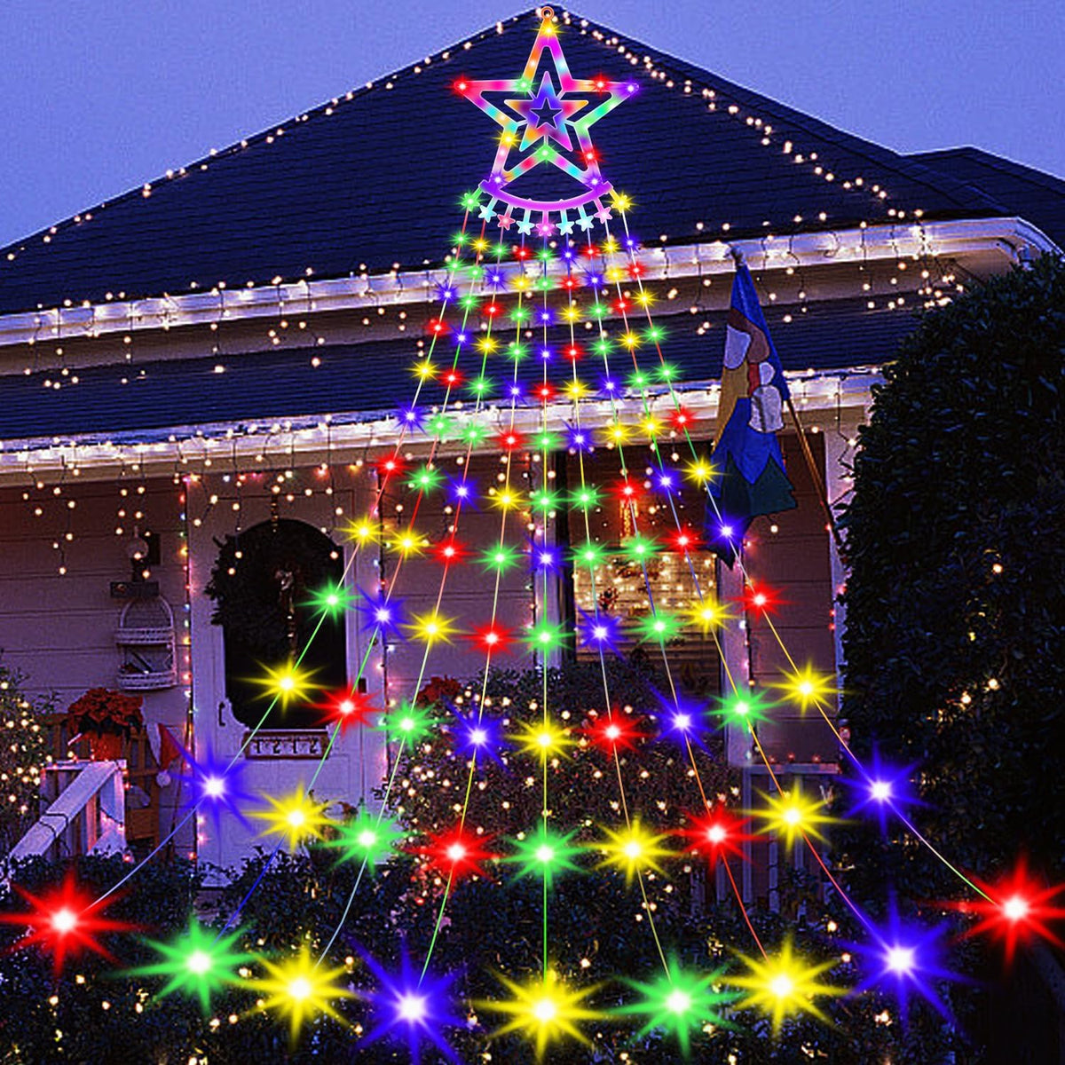 Waterfall Christmas String Lights – 360 LED – view 7